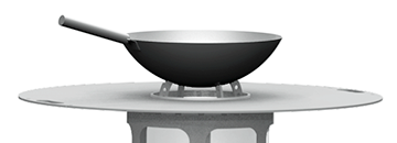 Feuerplatte mit Wok