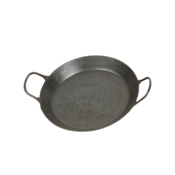 Eisenpfanne mit 2 Griffen Pfanne: Ø 23 cm; Boden: Ø 18 cm